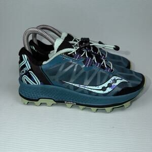 Saucony Koa ST S10391-35 Mud Trail Running Shoes Teal Blue Walking Womens Sz 6.5